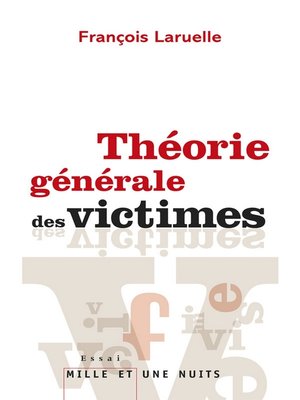 cover image of Théorie générale des victimes
